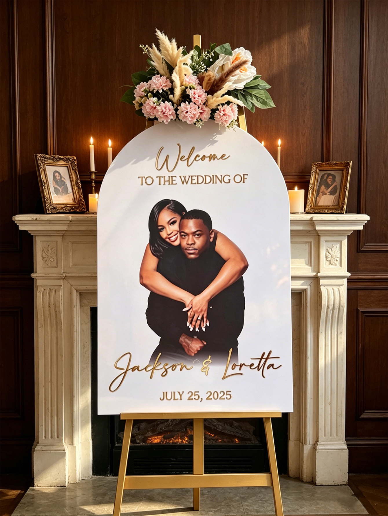 Custom Couple Photo Arch Acrylic Wedding Sign